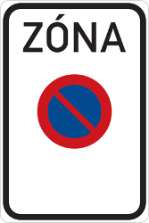 Start of no-parking zone.