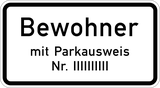 For residents with a permit.