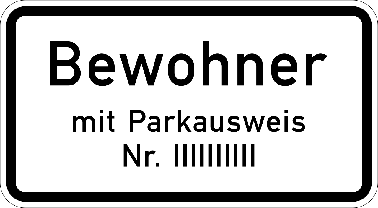 For residents with a permit.