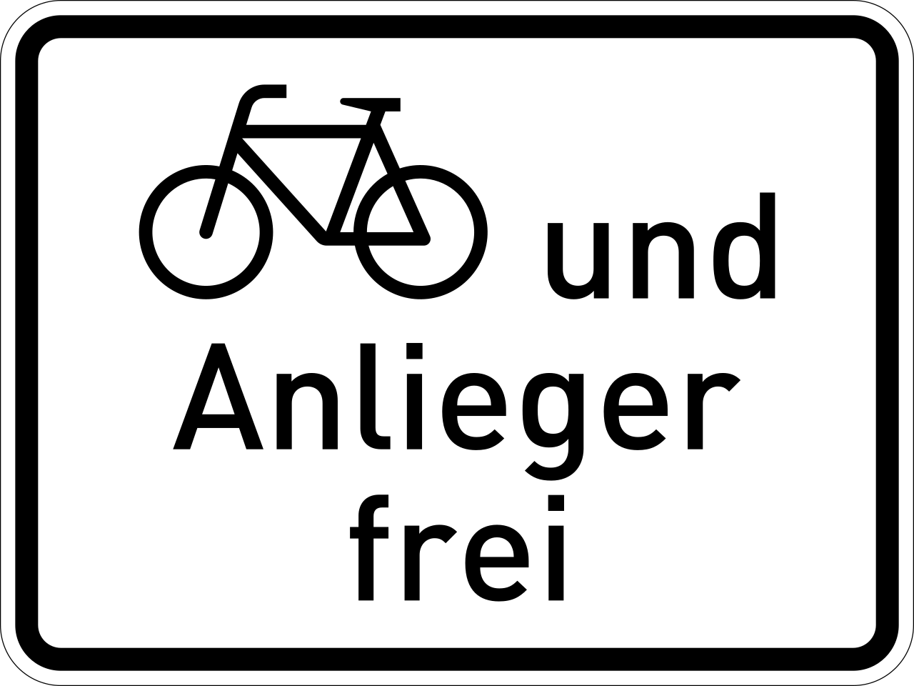 Cyclists and residents allowed.