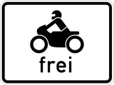 Motorcycles allowed.