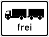Trucks towing a trailer allowed.