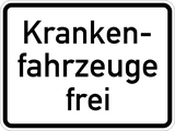 Ambulances allowed.