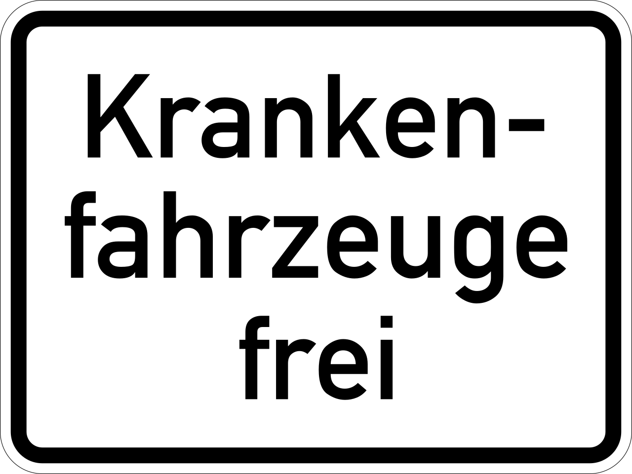 Ambulances allowed.
