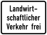 Agricultural vehicles allowed.