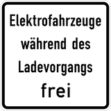 Electric vehicles allowed while charging.