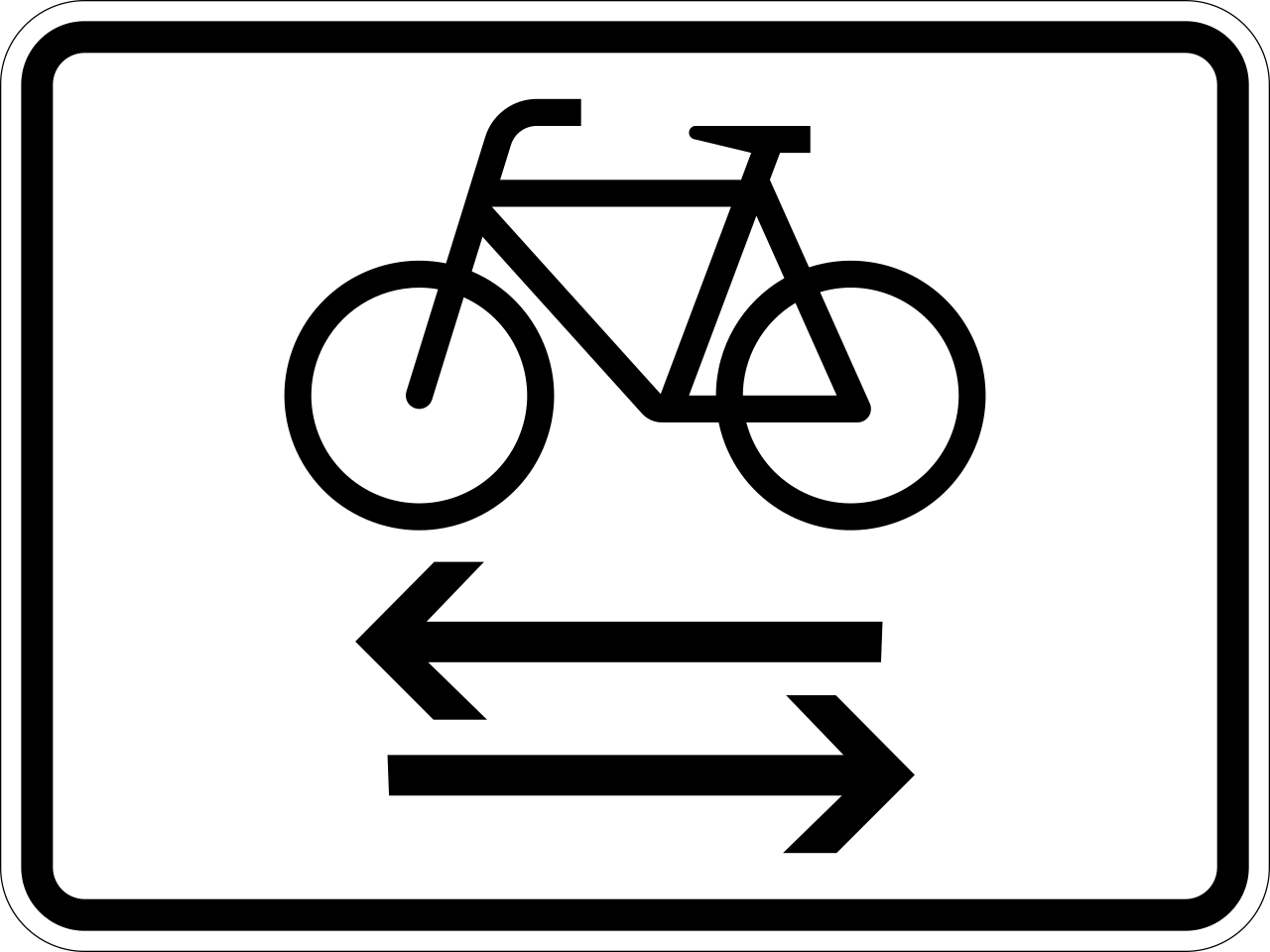 Cyclists from both directions.