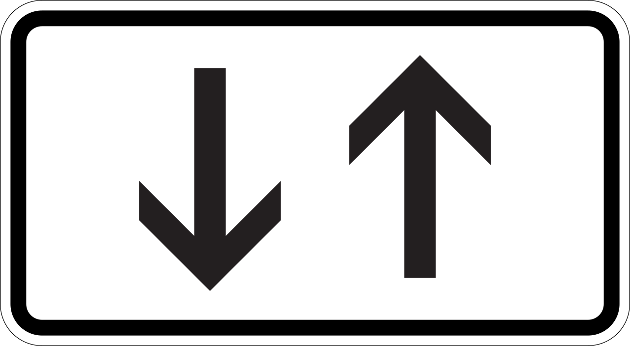 Traffic in both directions.