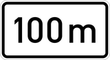 ... metres ahead.