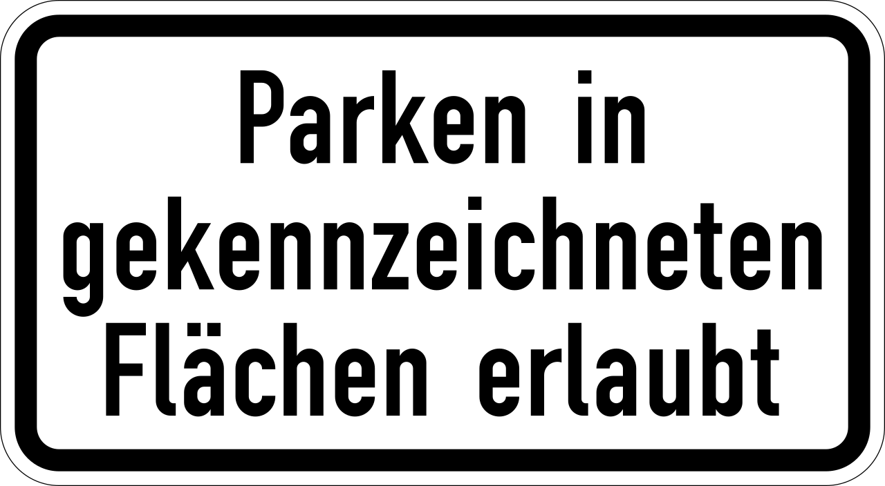 Parking allowed in marked spaces.