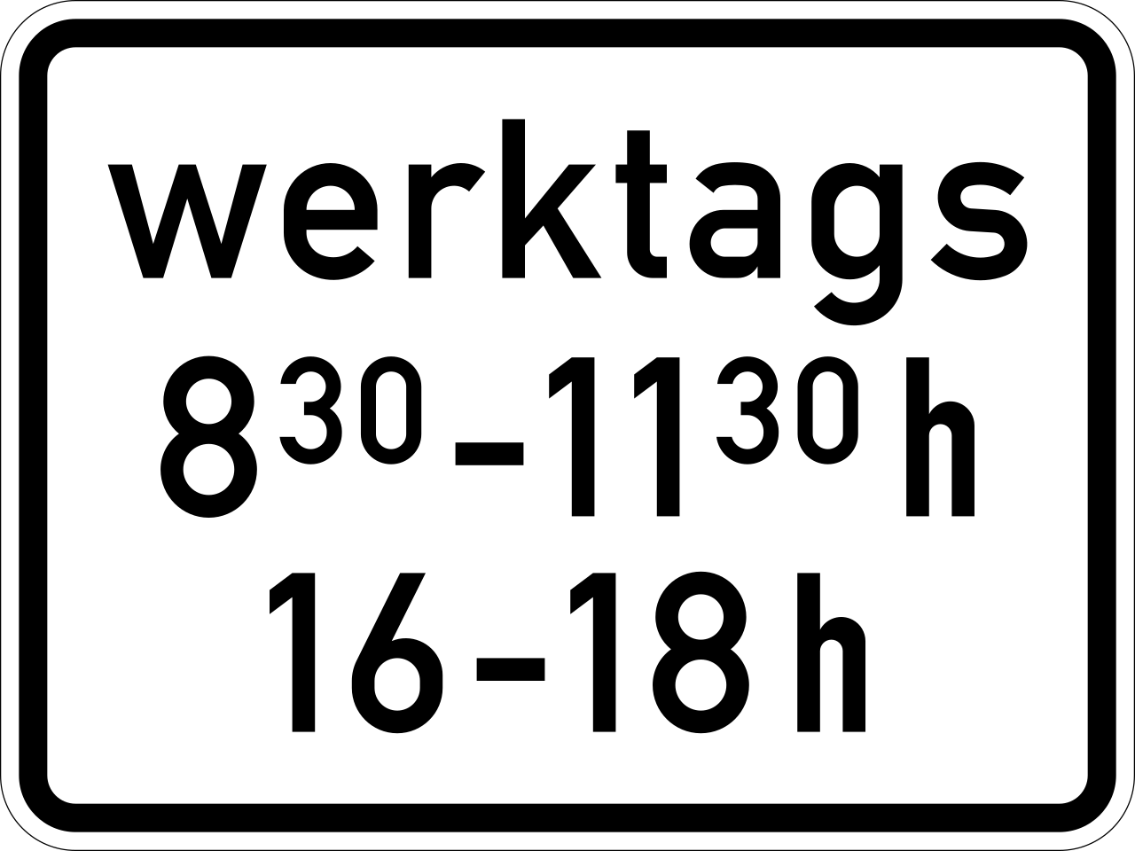 On working days during the times shown.