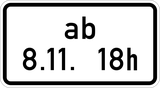 From the date and time shown.