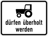 Overtaking slow vehicles allowed.
