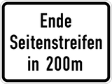 End of the shoulder or verge.
