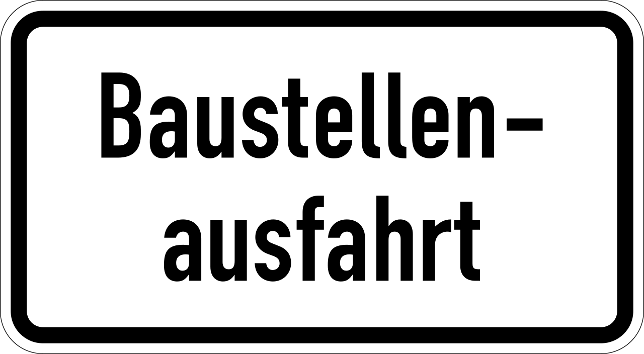 Construction site exit.