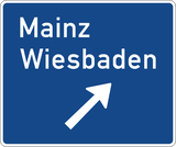 Information about the next exit.