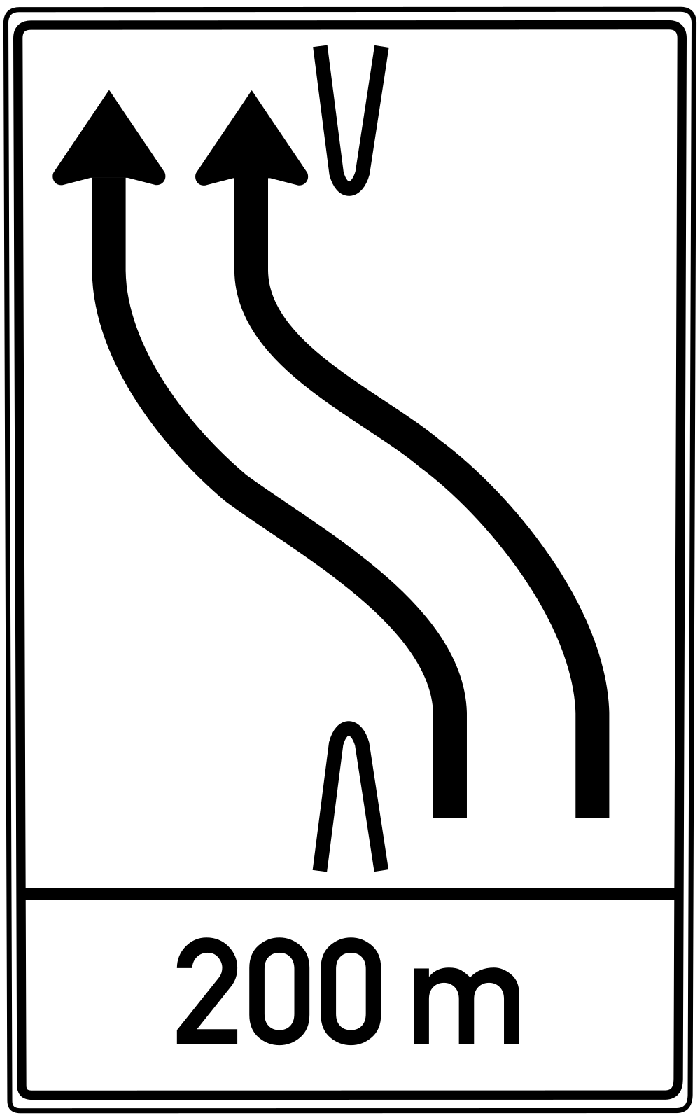 Temporary median strip diversion.