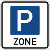 Start of a parking zone.