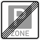 End of the parking zone.