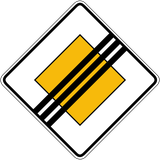 End of the priority road.