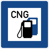 Petrol station with CNG.