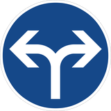 Turning left or right mandatory.
