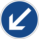 Pass obstacle on the left.