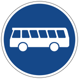 Mandatory lane for buses.