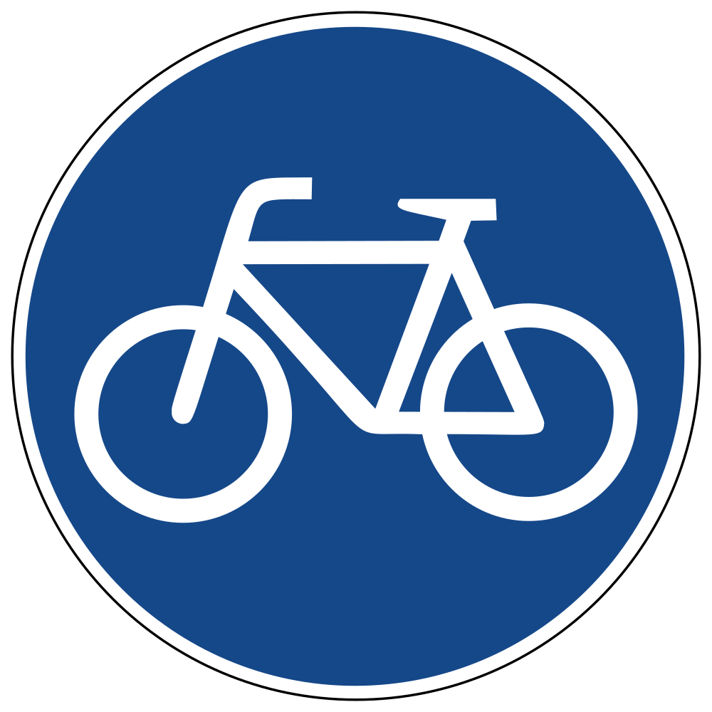 Vorgeschriebener Radweg.
