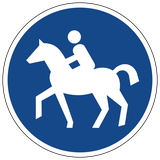 Mandatory path for equestrians.