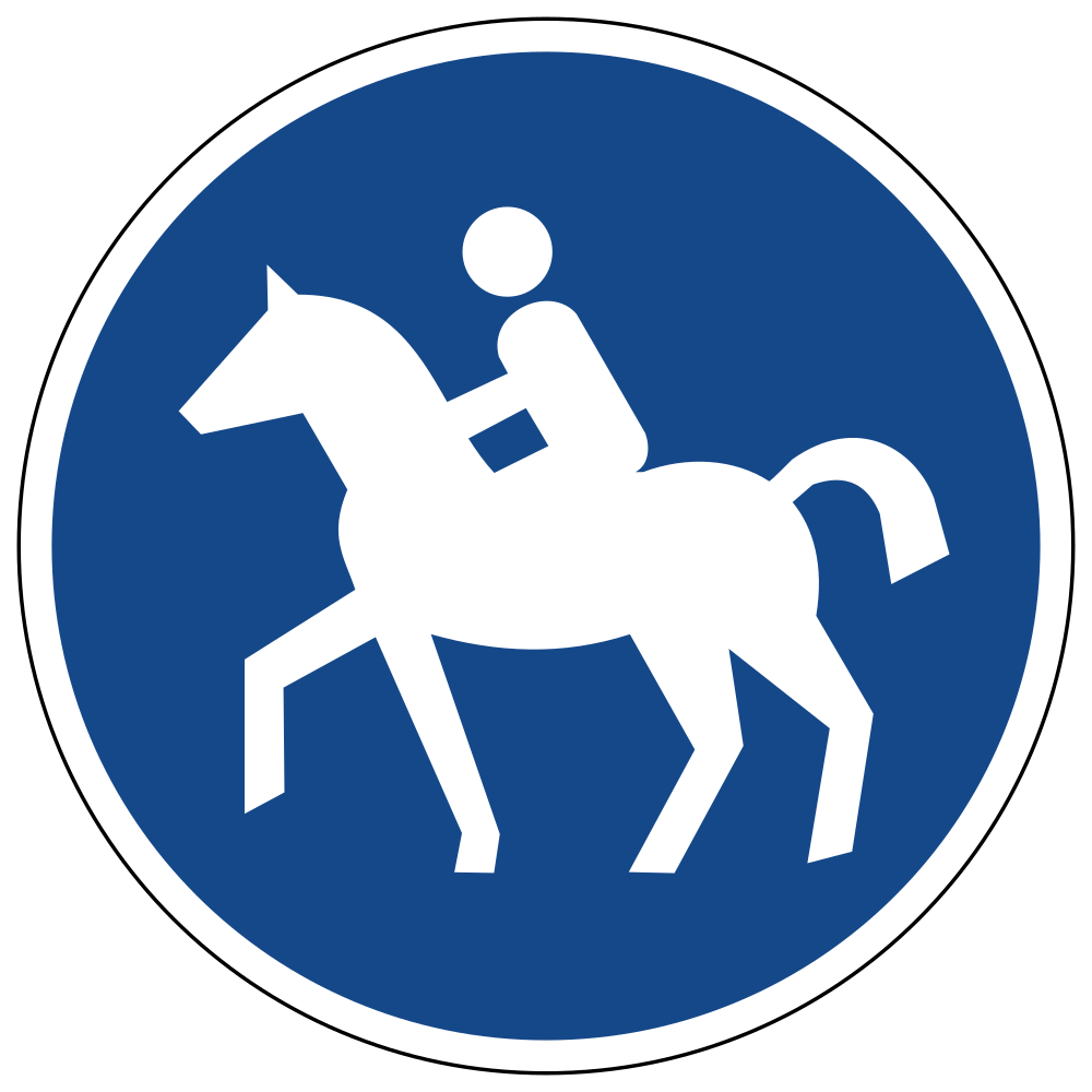 Vorgeschriebener Reitweg.