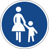 Mandatory path for pedestrians.