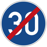 End of the minimum speed.