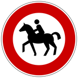 Equestrians prohibited.