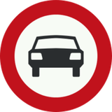 Motor vehicles with more than two wheels prohibited.