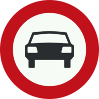 Motor vehicles with more than two wheels prohibited.