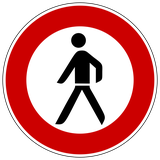Pedestrians prohibited.
