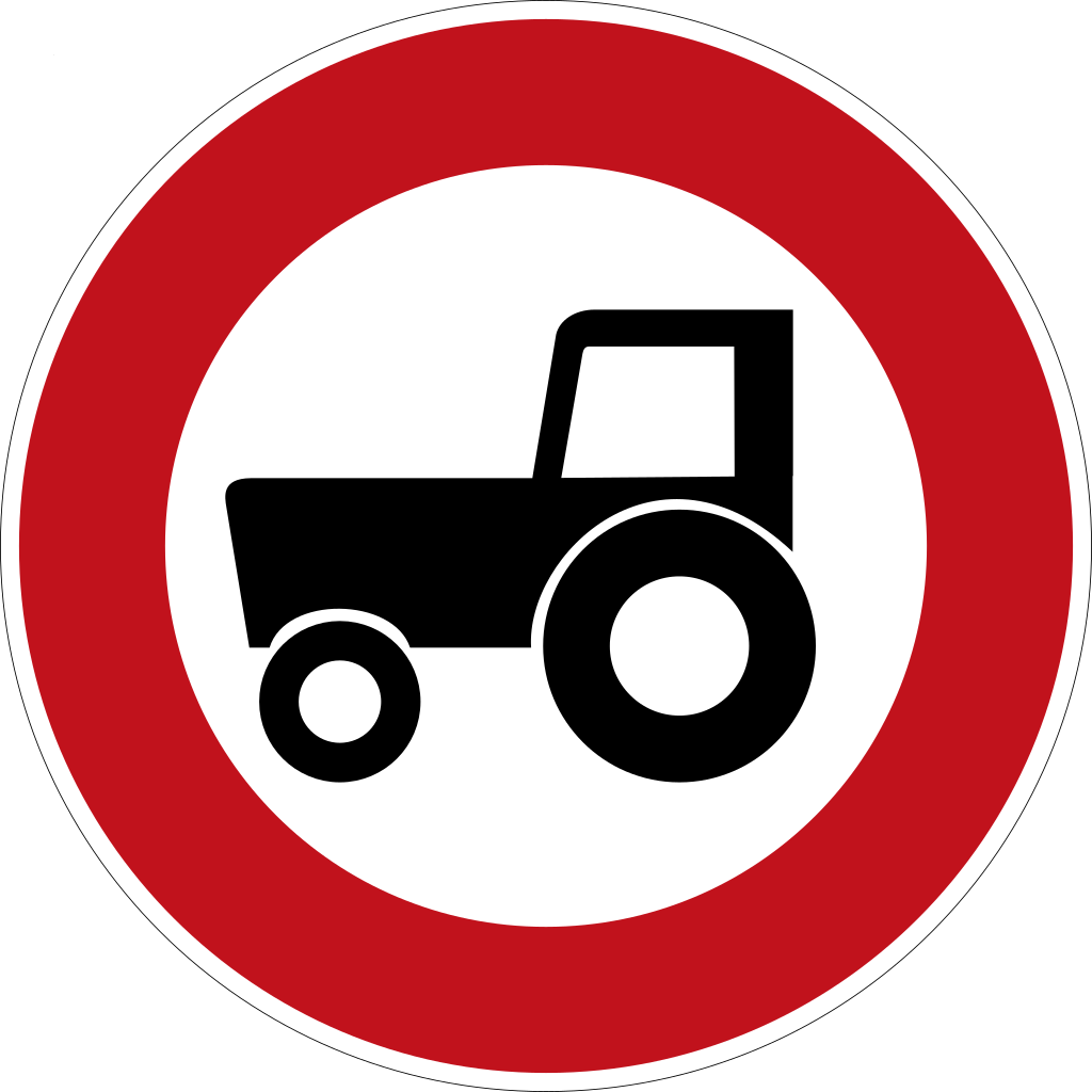 Tractors prohibited.