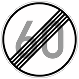 End of the speed limit.