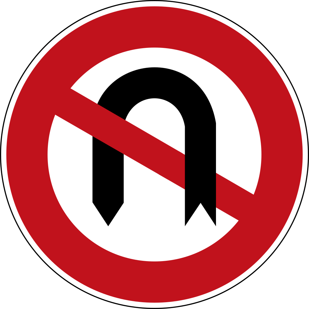 Wenden verboten.