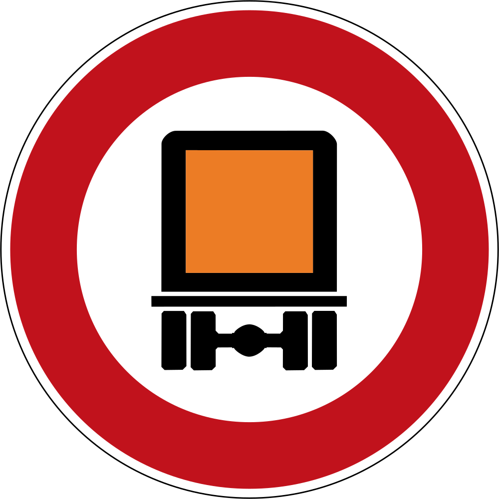 Vehicles carrying dangerous goods prohibited.