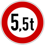 Vehicles heavier than indicated prohibited.