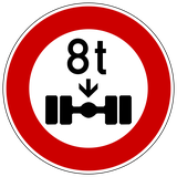Vehicles exceeding the axle-load limit prohibited.