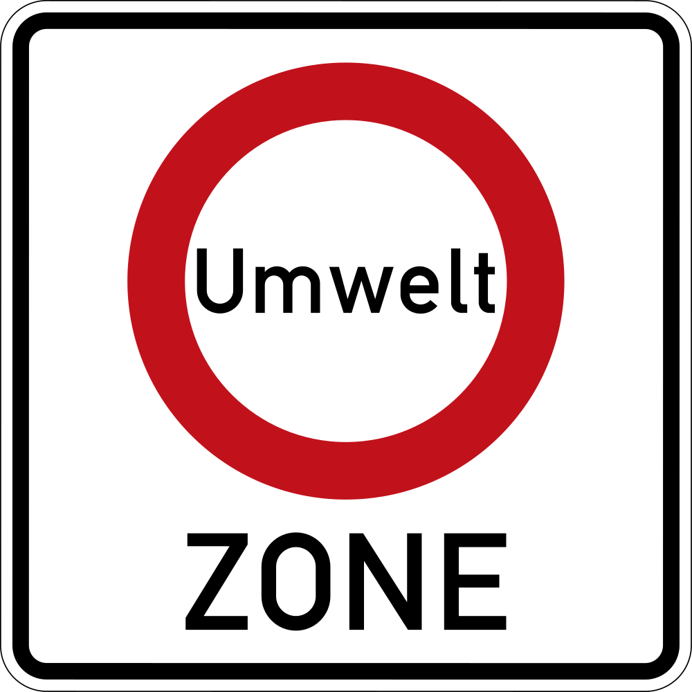 Beginn einer Umweltzone.