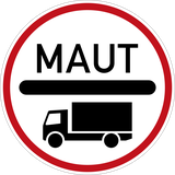 Trucks prohibited without toll payment.