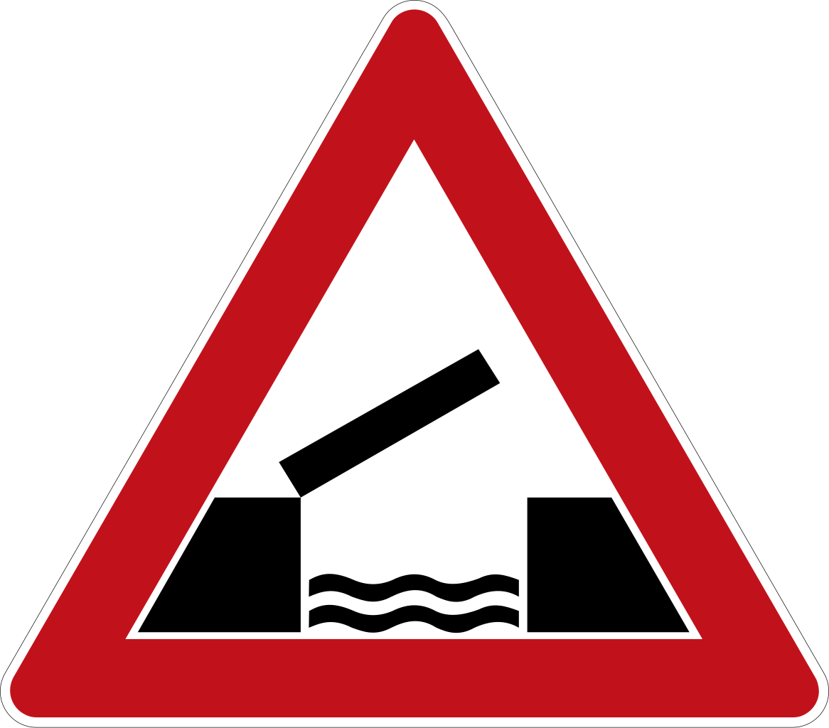 Warning for a movable bridge.