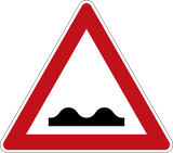 Warning for a bad road surface.