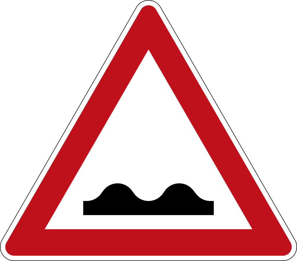 Warning for a bad road surface.