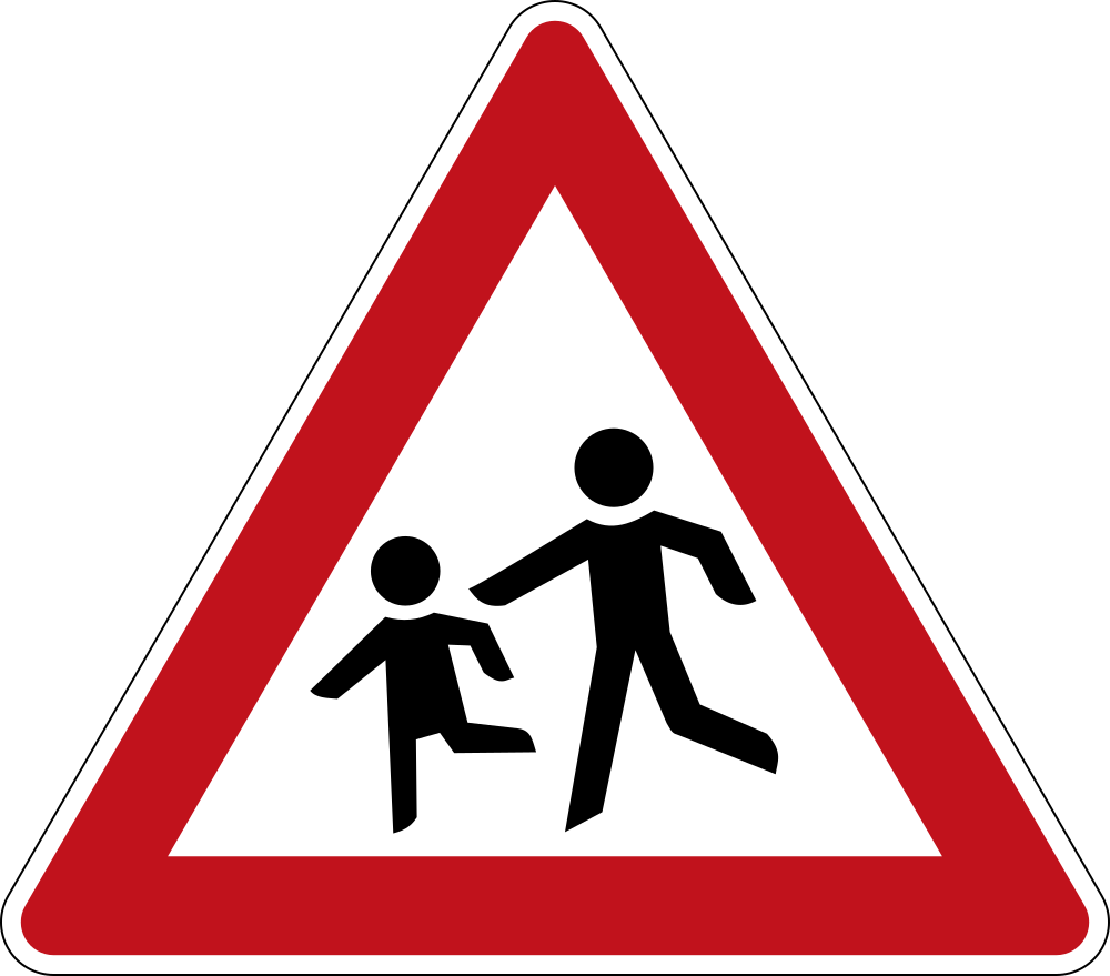 Warning for children.