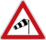 Warning for strong crosswinds.